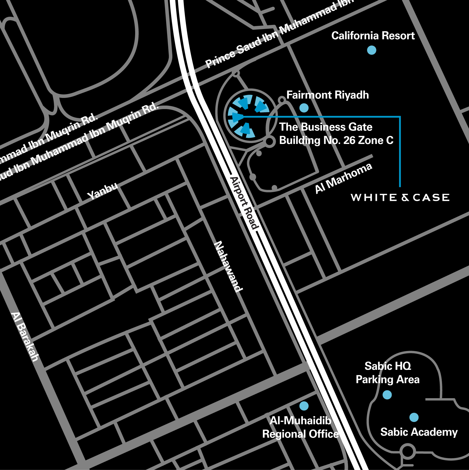 White & Case Riyadh map